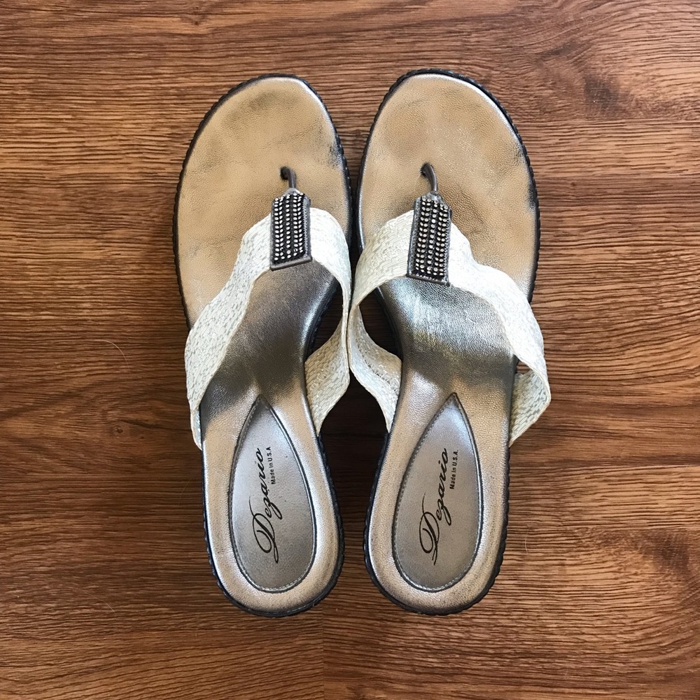 Silver Wedge Sandal